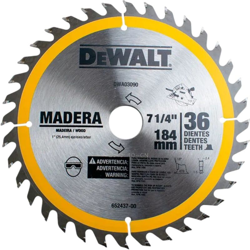 DEWALT - Disco sierra para madera 714x 36tpi eje 58