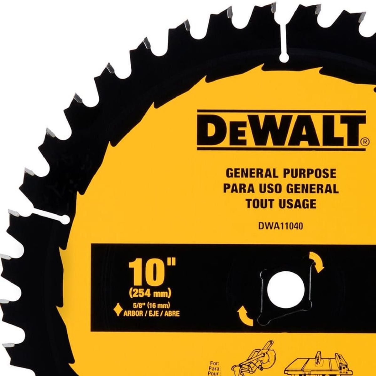 DEWALT - Disco sierra circular 10" x 40 dientes