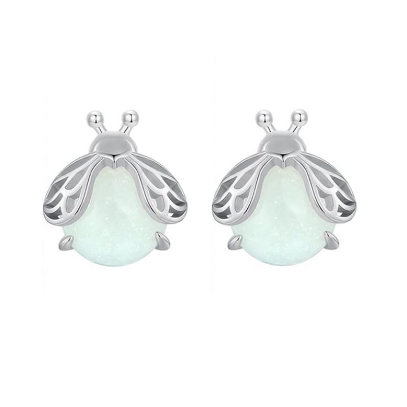 ALHAJAS - Aretes Para Mujer Luciérnaga Brilla Oscuridad Fabricados En Plata