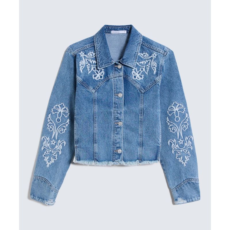 SEVEN SEVEN - Chaqueta Para Mujer Trucker Color Azul Medio Marca Seven Seven #28080955
