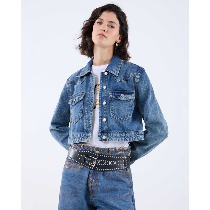 SEVEN SEVEN - Chaqueta Para Mujer Trucker Color Azul Medio Marca Seven Seven #28080954