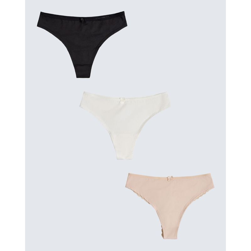 SEVEN SEVEN - Panty Para Mujer Tanga Color Negro Marca Seven Seven #28800095