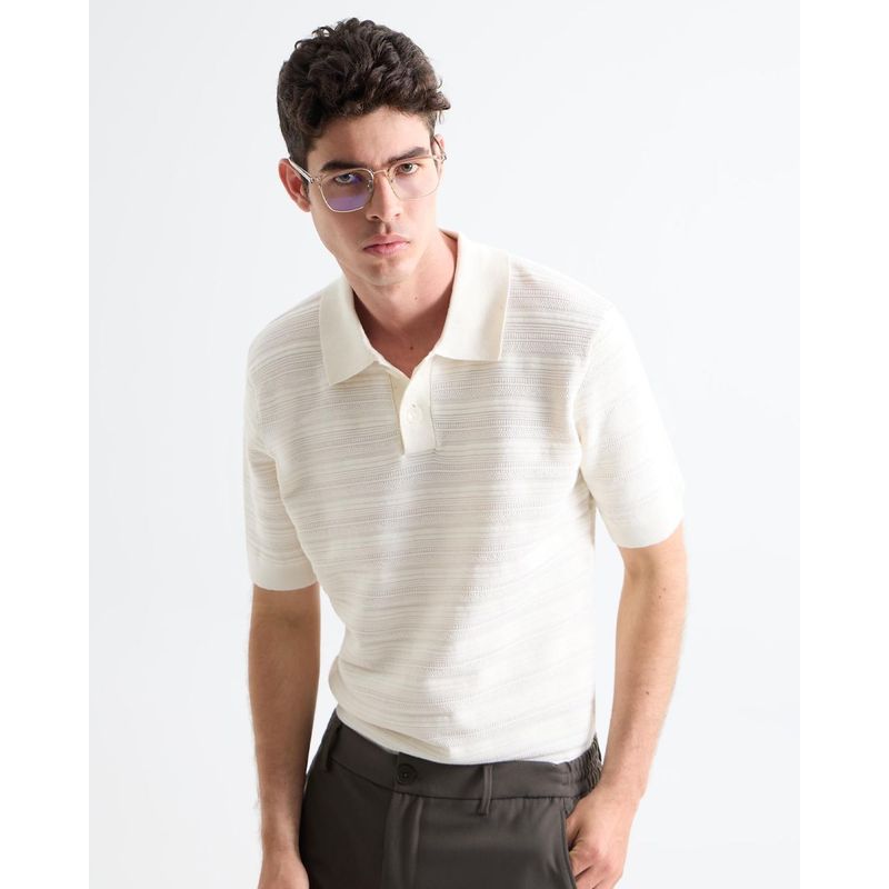 SEVEN SEVEN - Polo Para Hombre Cuello Tejido  Color Arena Marca Seven Seven #45110871