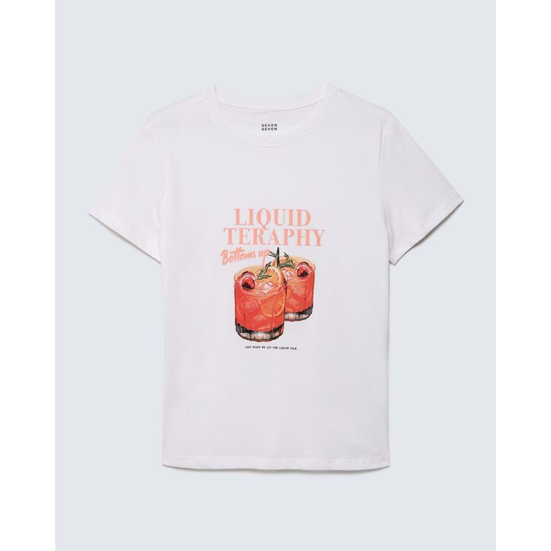 SEVEN SEVEN - Camiseta Para Mujer Manga Corta Color Crudo Marca Seven Seven #28096070