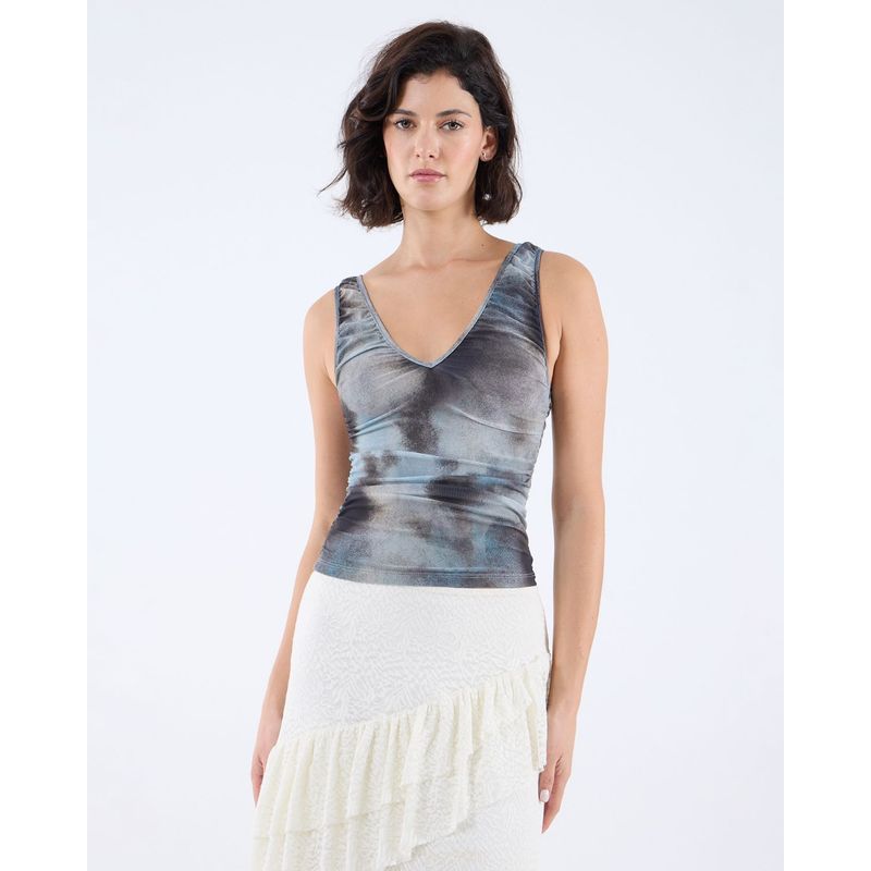 SEVEN SEVEN - Camiseta Para Mujer Manga Sisa Color Verde Oscuro Marca Seven Seven #28096004