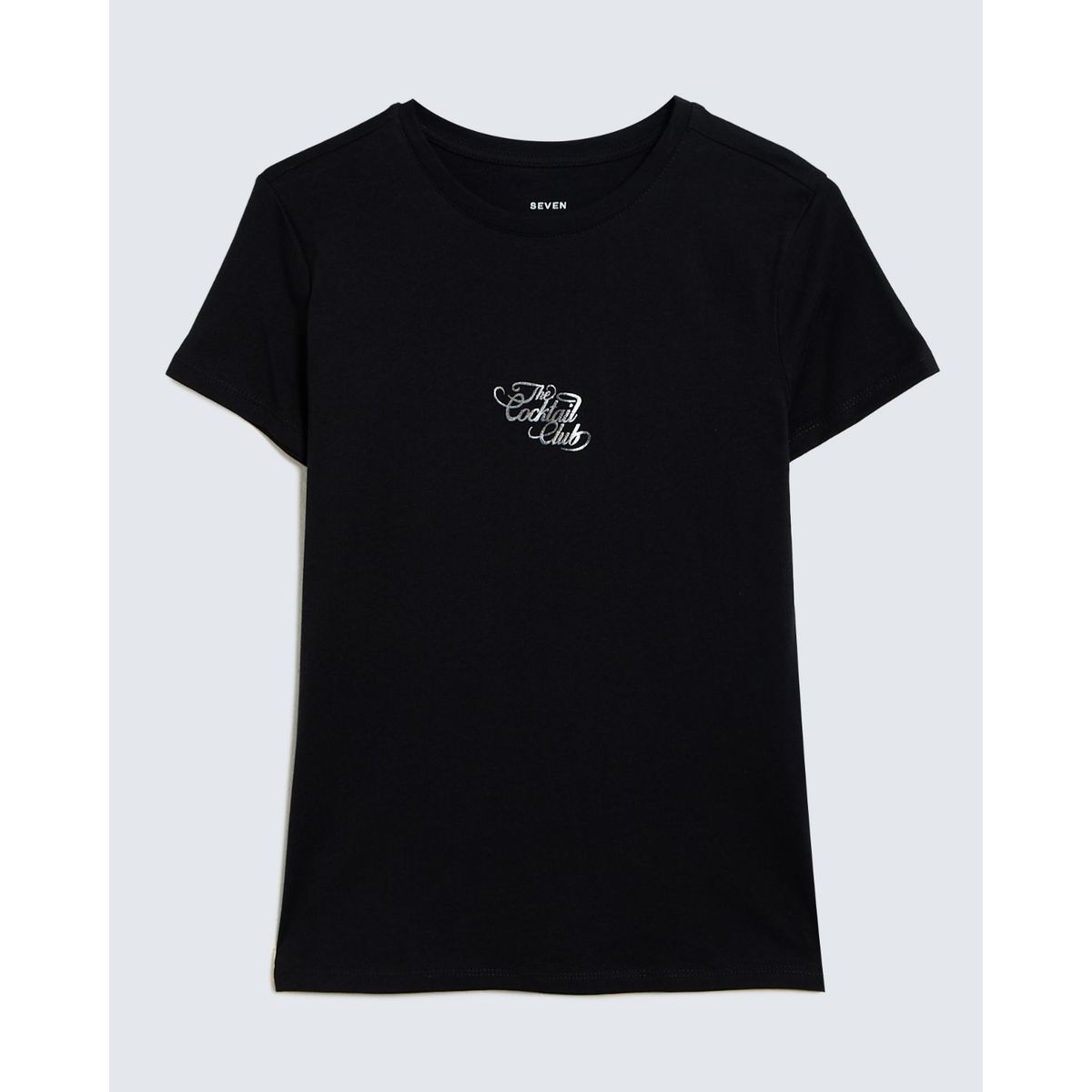 SEVEN SEVEN - Camiseta Para Mujer Manga Corta Color Negro Marca Seven Seven #28096092
