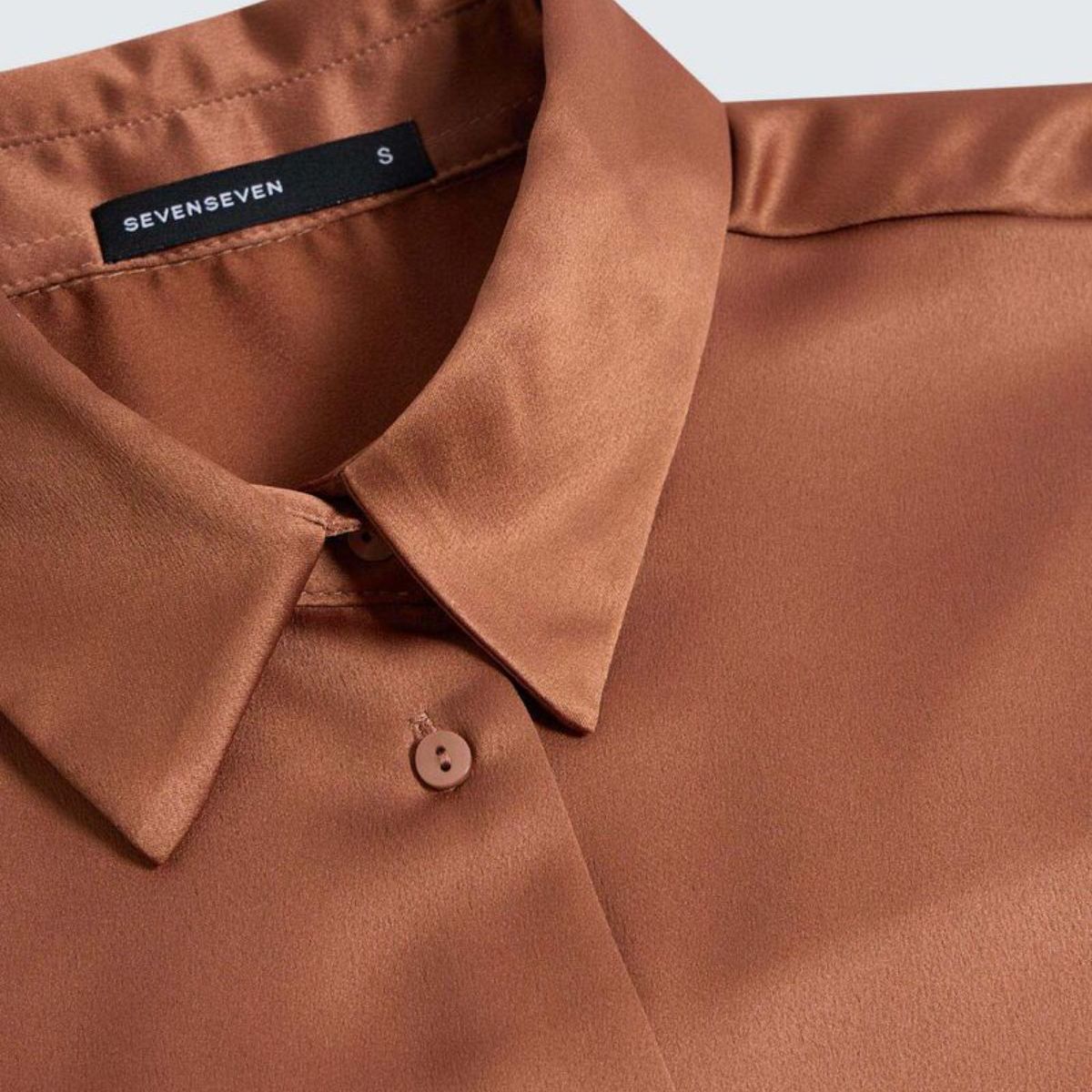 SEVEN SEVEN - Blusa Para Mujer Manga Larga Color Cafe  Marca Seven Seven #28123993