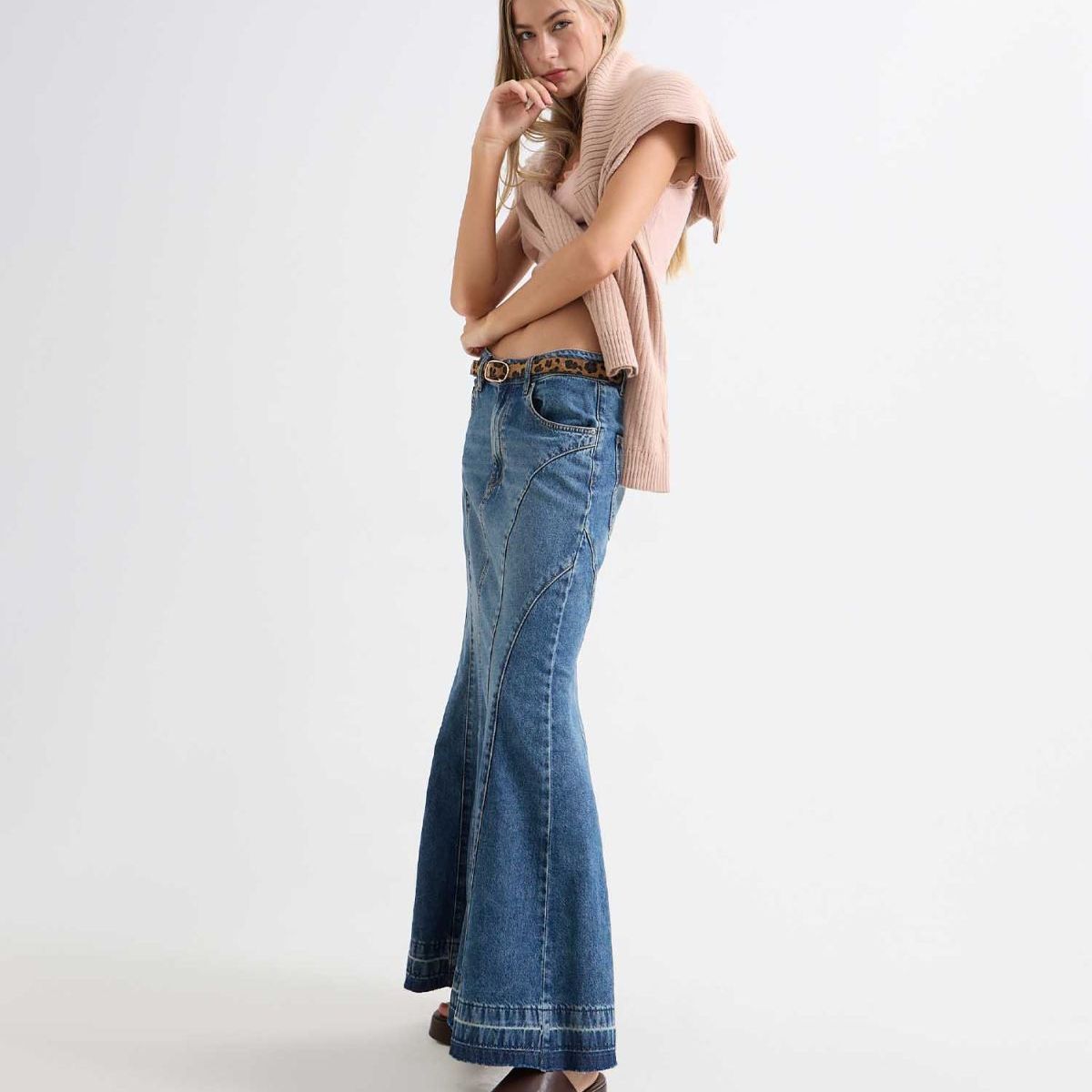 SEVEN SEVEN - Falda Para Mujer Largo Color Azul Medio Marca Seven Seven #28140893