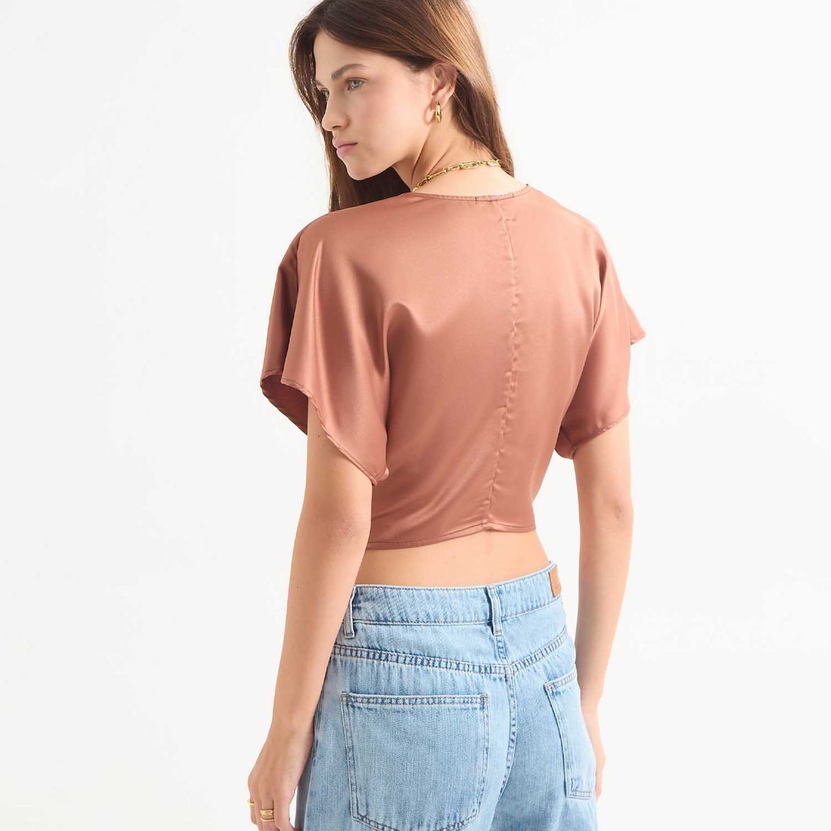 SEVEN SEVEN - Blusa Para Mujer Manga Corta Color Terracota Marca Seven Seven #28123991