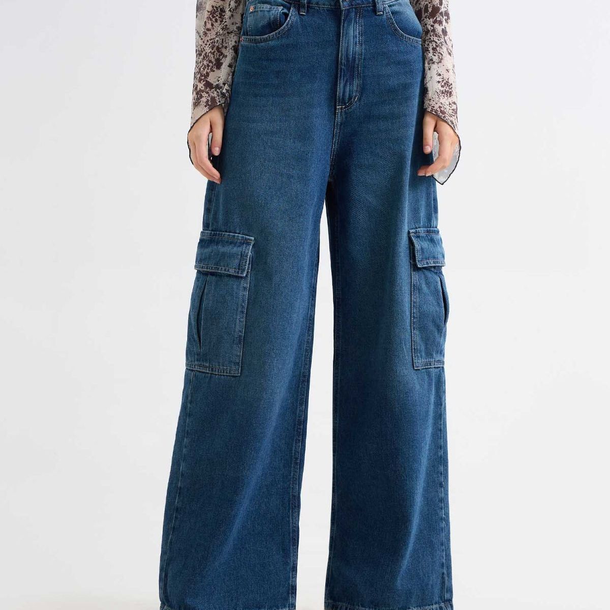 SEVEN SEVEN - Jean Para Mujer Wide-Leg Color Azul Medio Marca Seven Seven #28160882