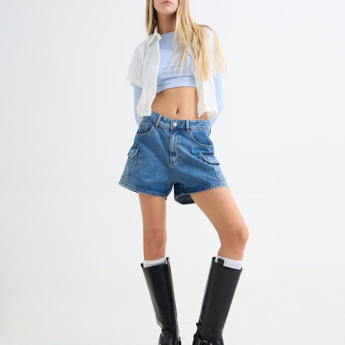 SEVEN SEVEN - Short Para Mujer  Color Azul Medio Marca Seven Seven #28191030