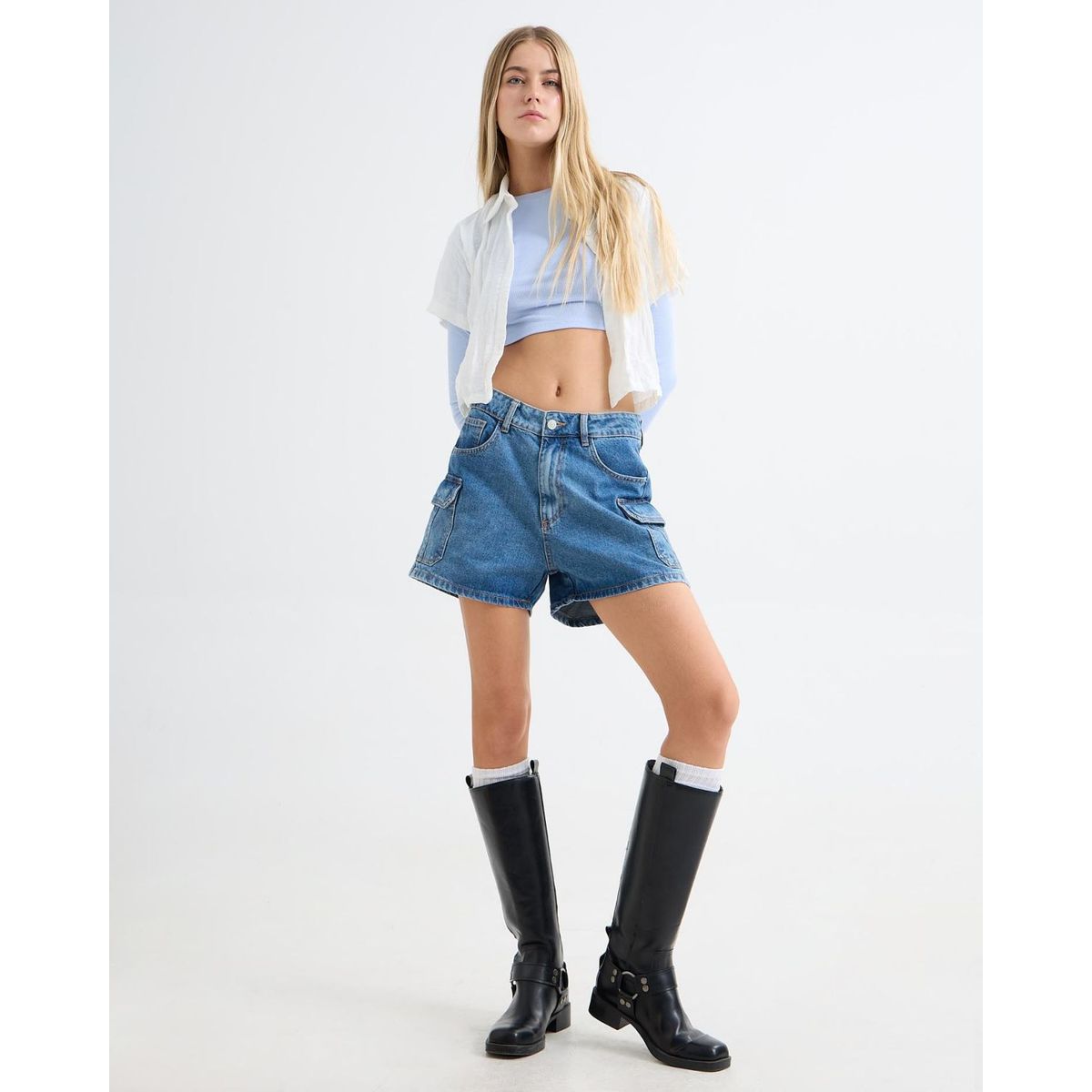 SEVEN SEVEN - Short Para Mujer  Color Azul Medio Marca Seven Seven #28191030