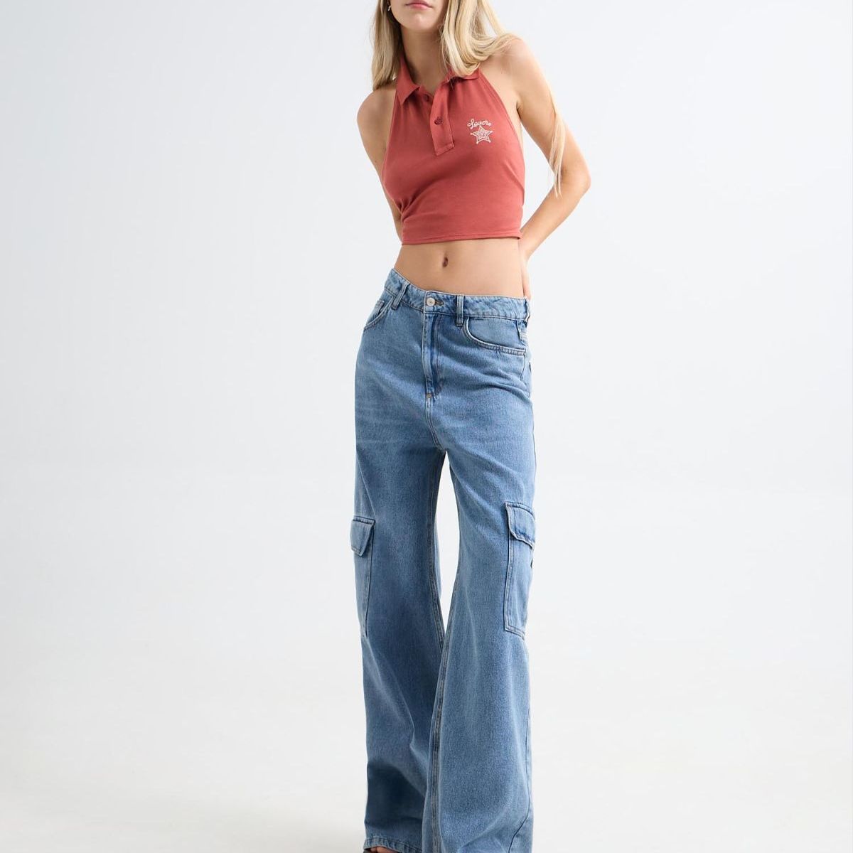 SEVEN SEVEN - Jean Para Mujer Wide-Leg Color Azul Medio Marca Seven Seven #28160883