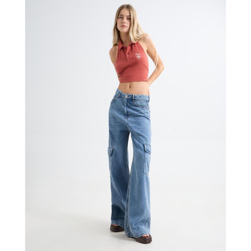 SEVEN SEVEN - Jean Para Mujer Wide-Leg Color Azul Medio Marca Seven Seven #28160883