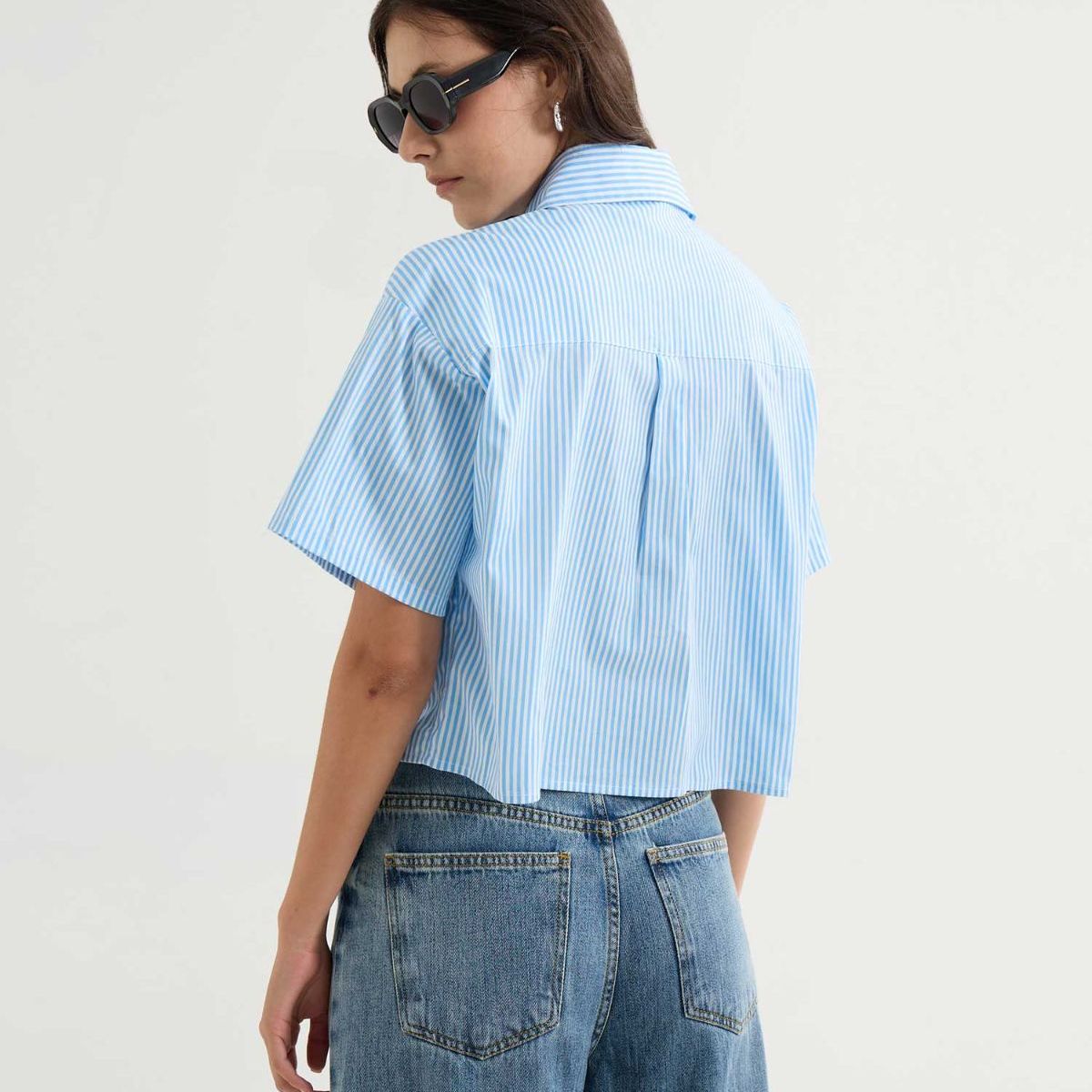 SEVEN SEVEN - Blusa Para Mujer Manga Corta Color Azul Claro Marca Seven Seven #28124010