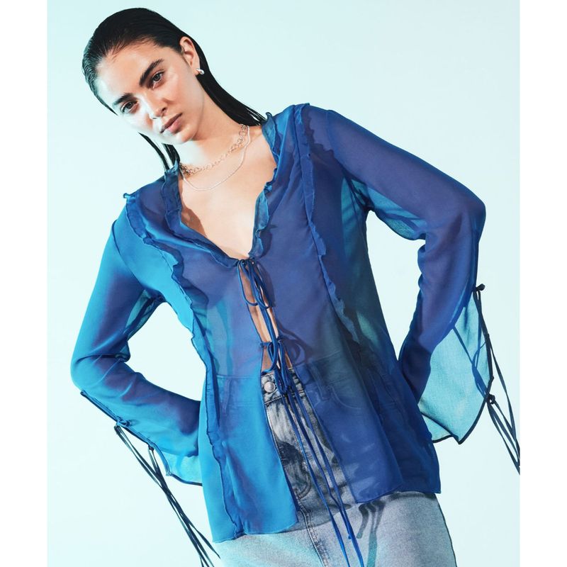 SEVEN SEVEN - Blusa Para Mujer Manga Larga Color Azul Rey Marca Seven Seven #28123878