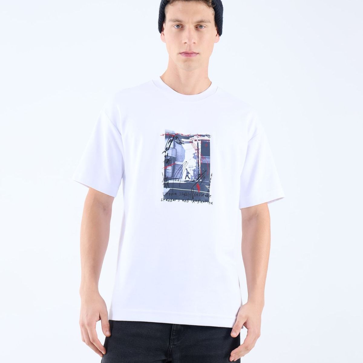 SEVEN SEVEN - Camiseta Para Hombre Manga Corta Color Hueso Marca Seven Seven #45092593