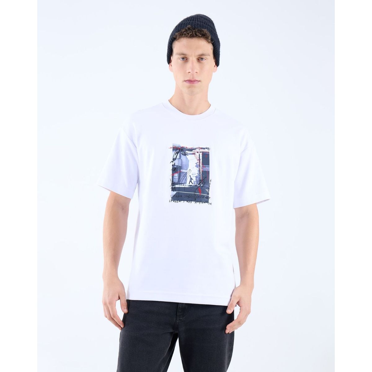 SEVEN SEVEN - Camiseta Para Hombre Manga Corta Color Hueso Marca Seven Seven #45092593