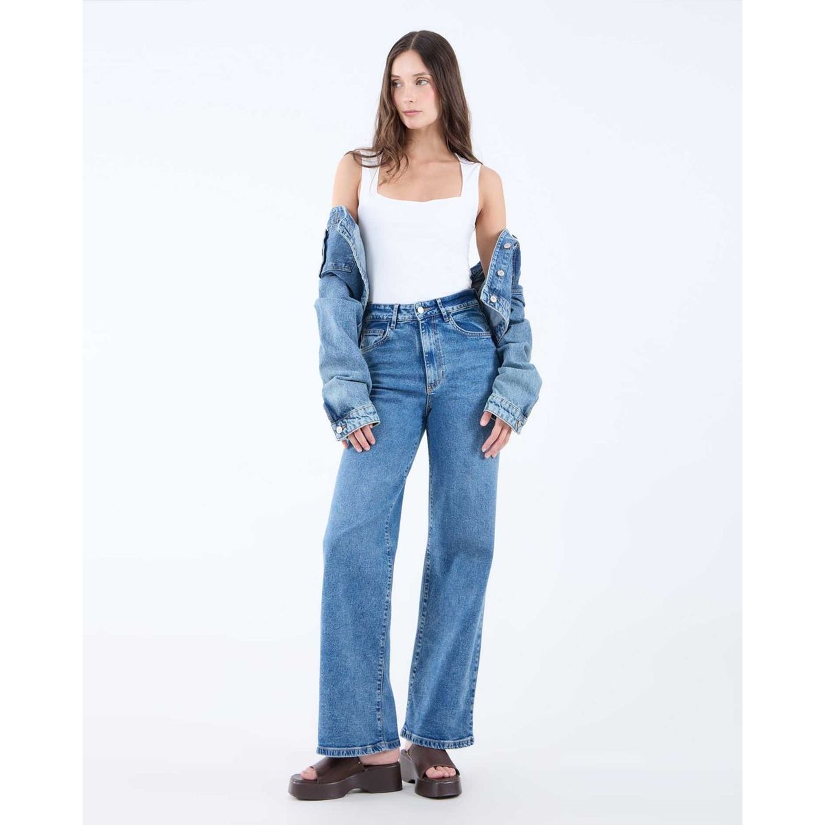 SEVEN SEVEN - Jean Para Mujer Wide-Leg Color Azul Medio Marca Seven Seven #28160896