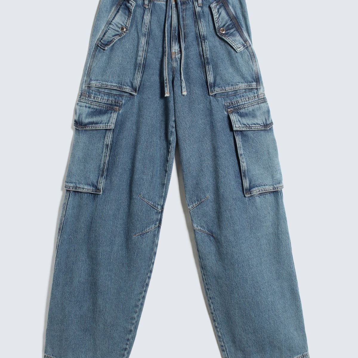SEVEN SEVEN - Jeans Wide Leg Con Desgastes  Para Mujer Azul Seven Seven