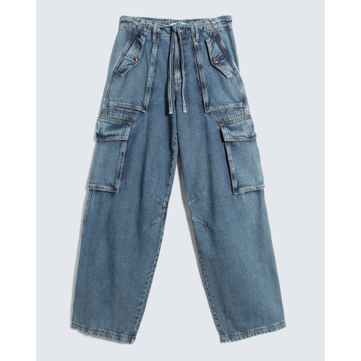SEVEN SEVEN - Jeans Wide Leg Con Desgastes  Para Mujer Azul Seven Seven