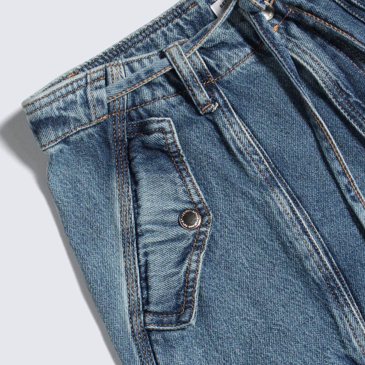 SEVEN SEVEN - Jeans Wide Leg Con Desgastes  Para Mujer Azul Seven Seven