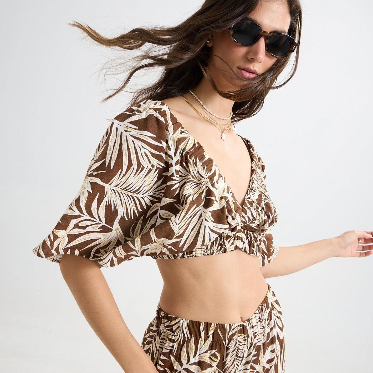 SEVEN SEVEN - Blusa Para Mujer Manga Corta Color Cafe  Marca Seven Seven #28123999