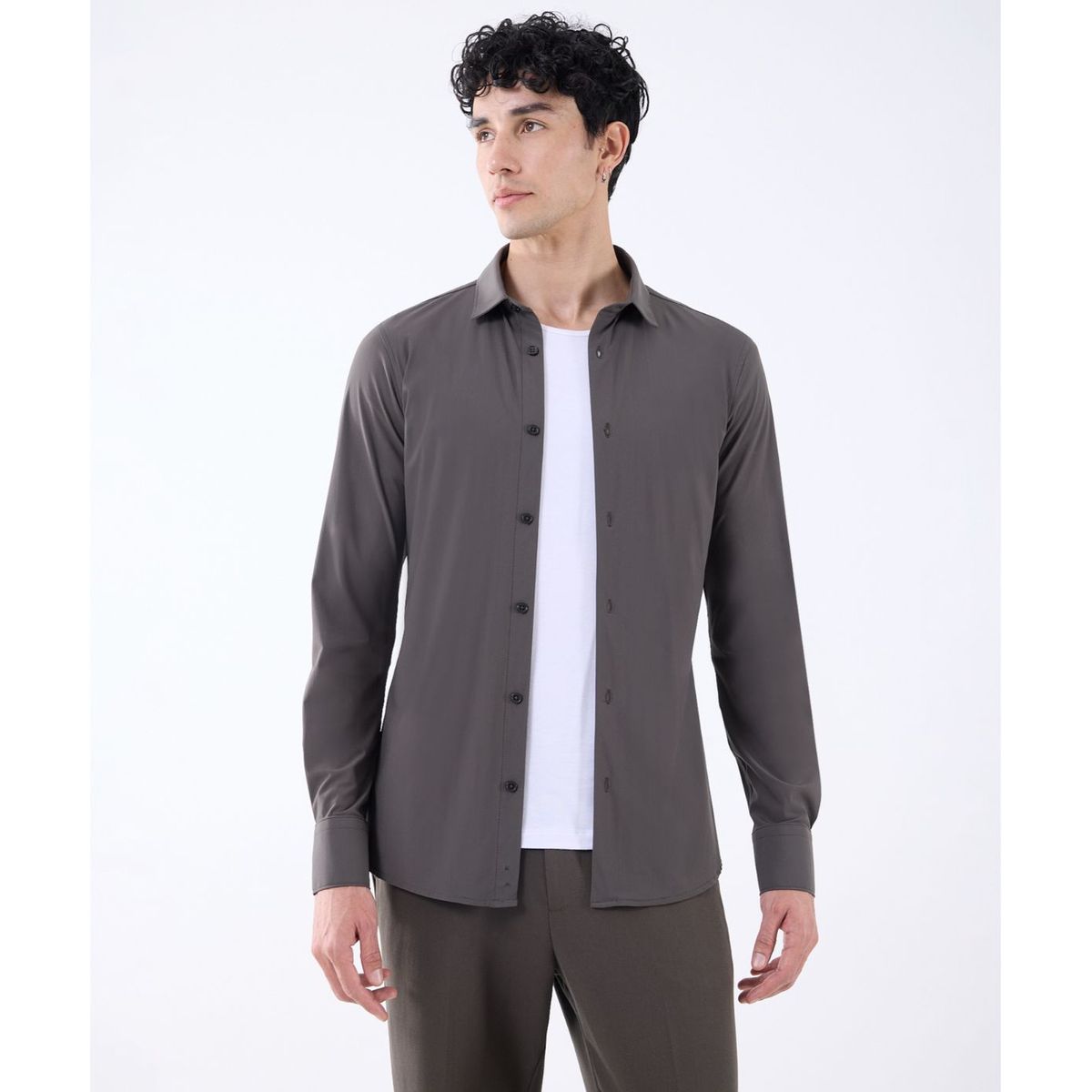 SEVEN SEVEN - Camisa De Hombre  Color Verde Marca Seven Seven #45012065