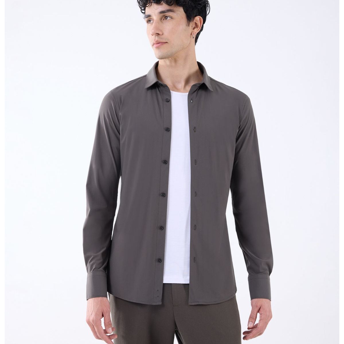 SEVEN SEVEN - Camisa De Hombre  Color Verde Marca Seven Seven #45012065