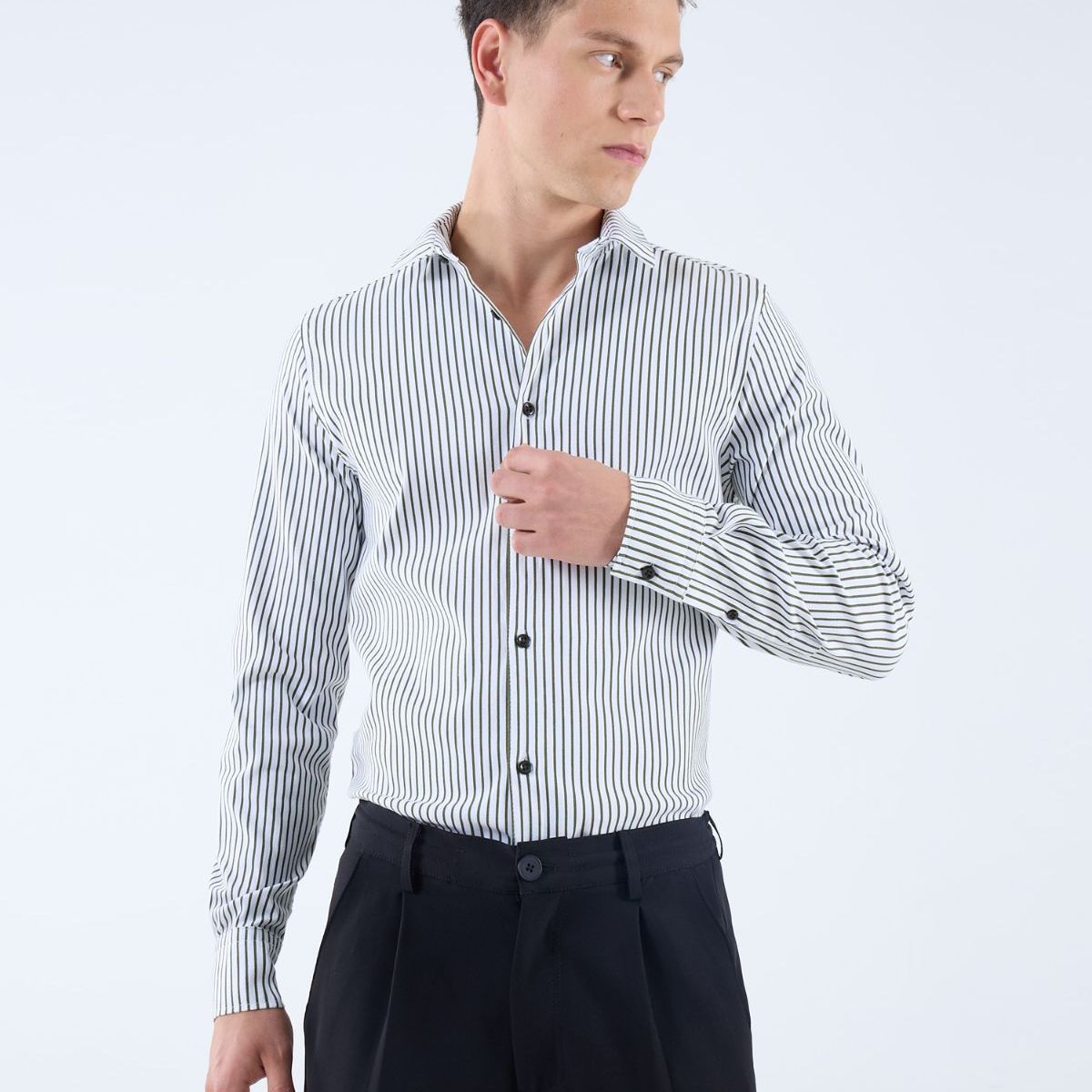 SEVEN SEVEN - Camisa De Hombre  Color Verde Marca Seven Seven #45012064