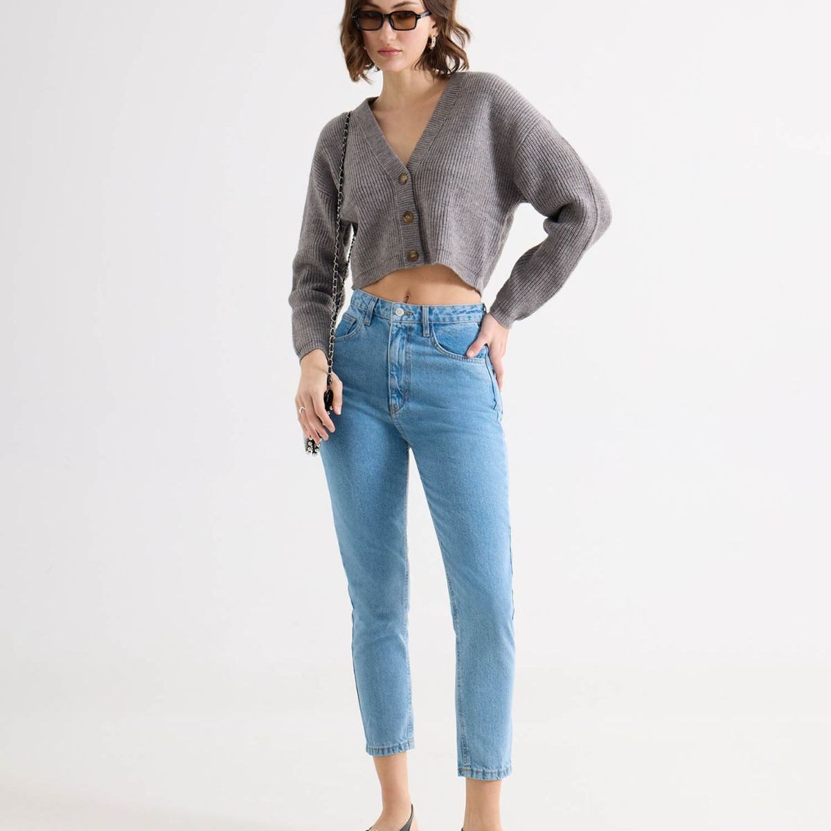 SEVEN SEVEN - Jeans Mom Tono Claro  Para Mujer Azul Seven Seven