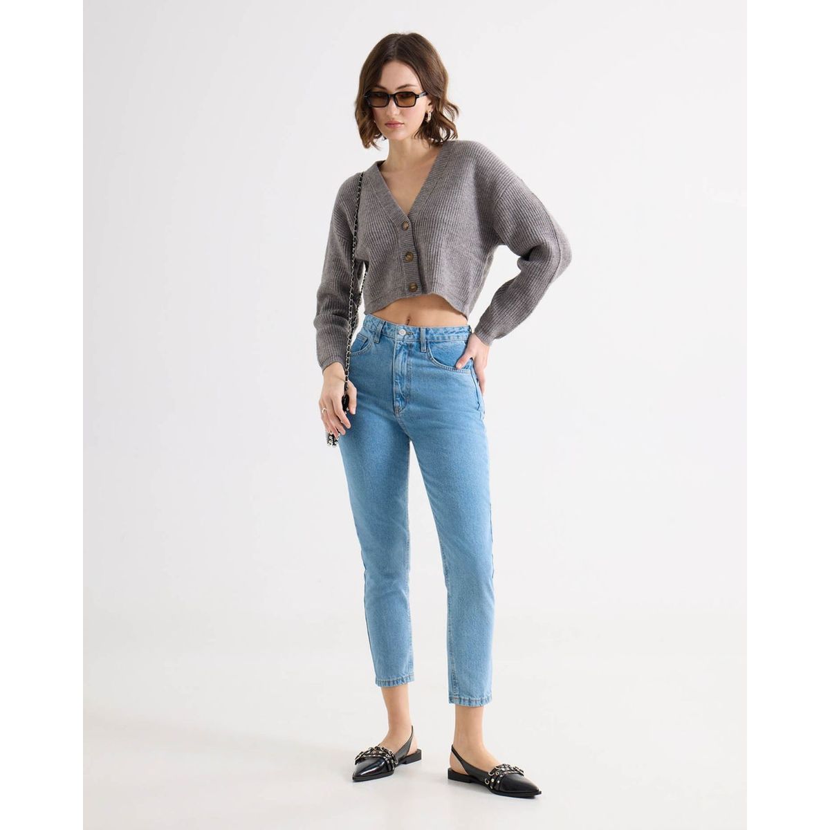 SEVEN SEVEN - Jeans Mom Tono Claro  Para Mujer Azul Seven Seven
