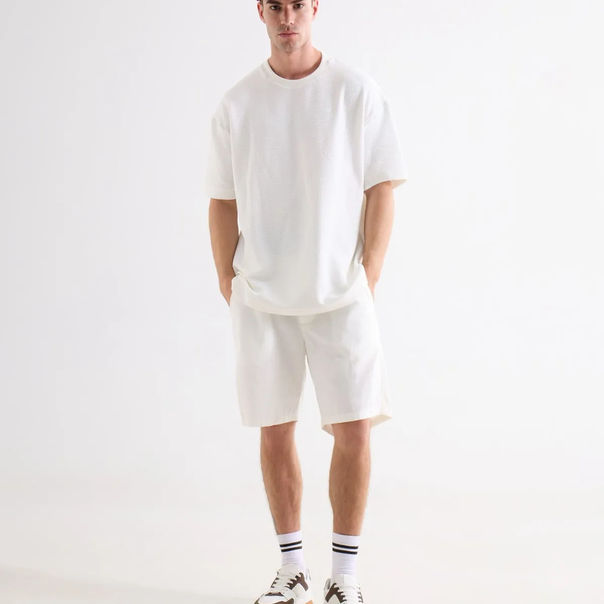 SEVEN SEVEN - Bermuda Para Hombre Regular Corto Color Marfil Marca Seven Seven #45100692