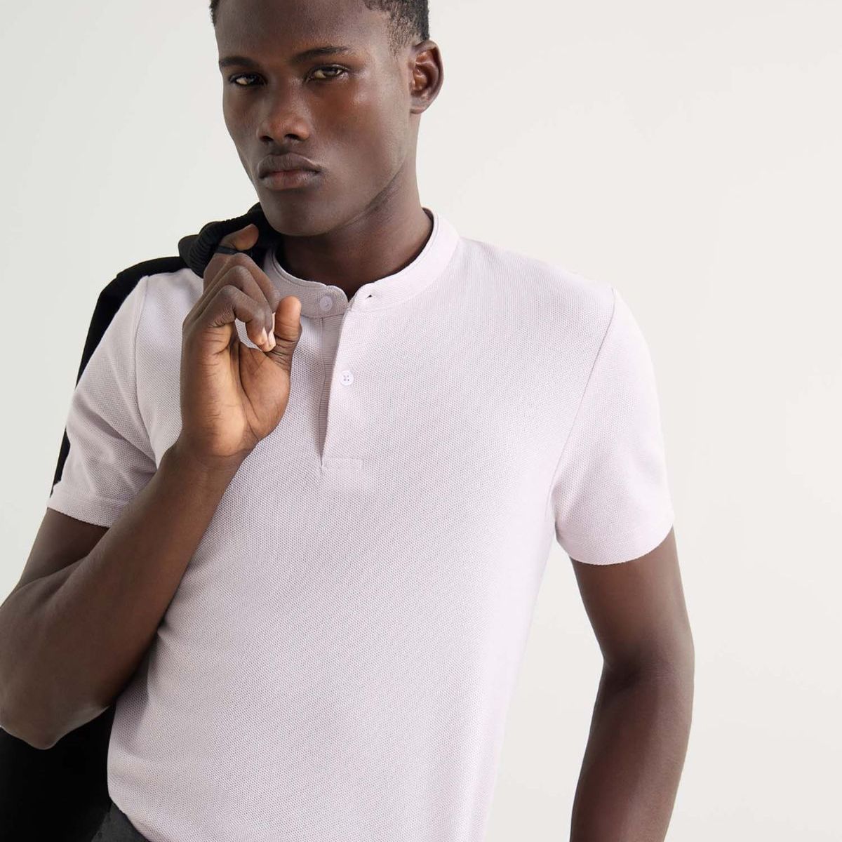 SEVEN SEVEN - Polo Para Hombre Cuello Mao  Color Lila Marca Seven Seven #45110858