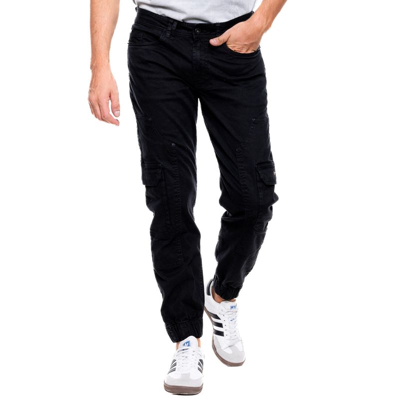 COLOR BLUE - Pantalón Dril Tipo Jogger