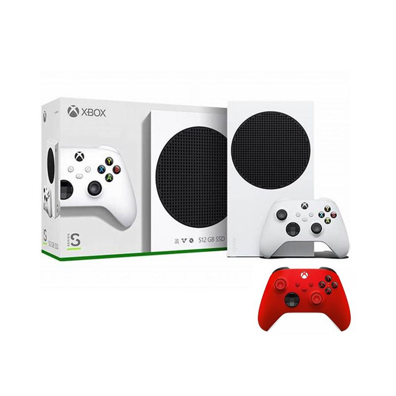 XBOX - Consola Xbox series S Standard 512 GB + control adicional Pulse Red
