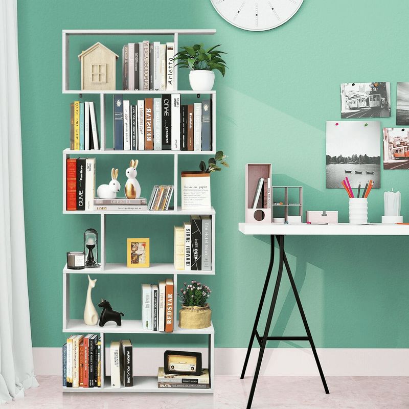 GENERICO - Mueble biblioteca organizador minimalista moderno  blanco hermes