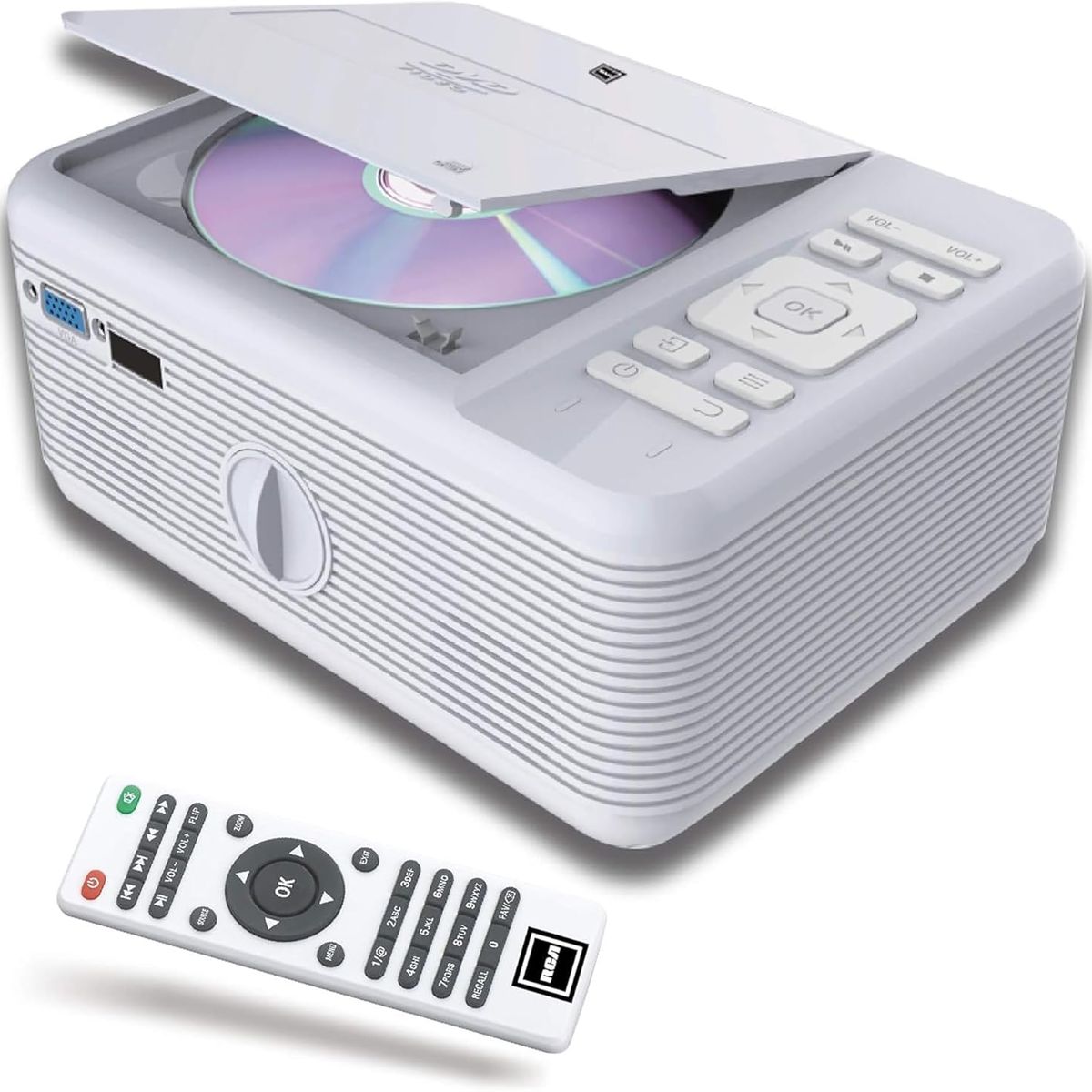 RCA - RCA Proyector RPJ140 con Bluetooth y reproductor de DVD