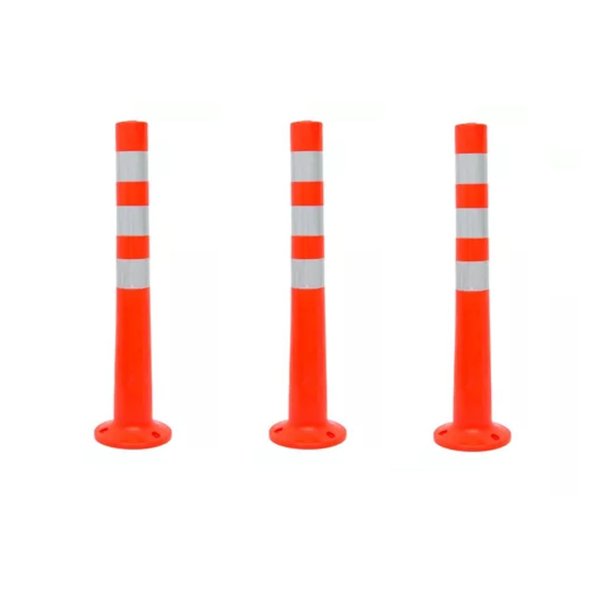 NACIONAL - HITO VIAL 75 CM COLOR NARANJA X 3 UNDS INCLUYE TORNILLERIA