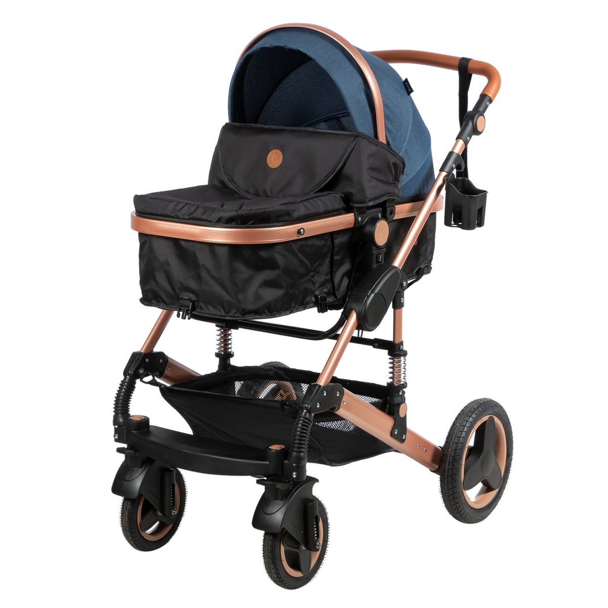 EBABY - Coche Cuna Moisés DE LUJO- EB 156 Azul