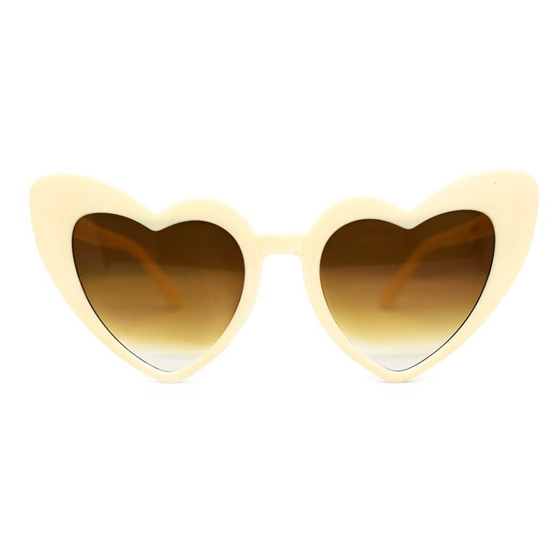 AT NIGHT SUNGLASSES - Gafas de sol At Night corazón Crema UV400