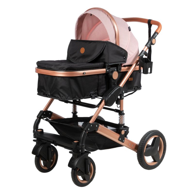 EBABY - Coche Cuna Moisés DE LUJO- EB 156 Rosa