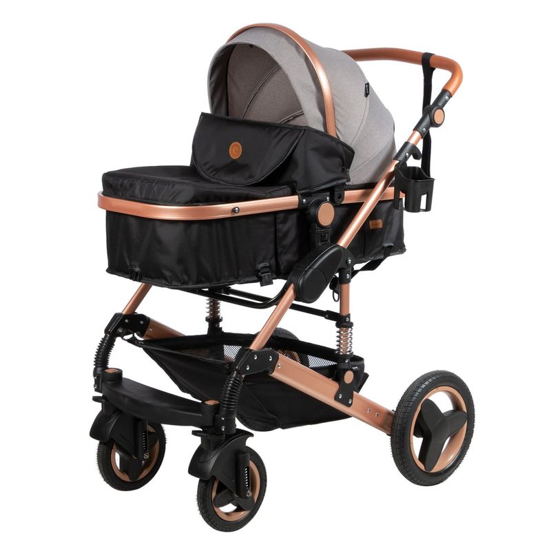 EBABY - Coche Cuna Moisés DE LUJO- EB 156 Gris
