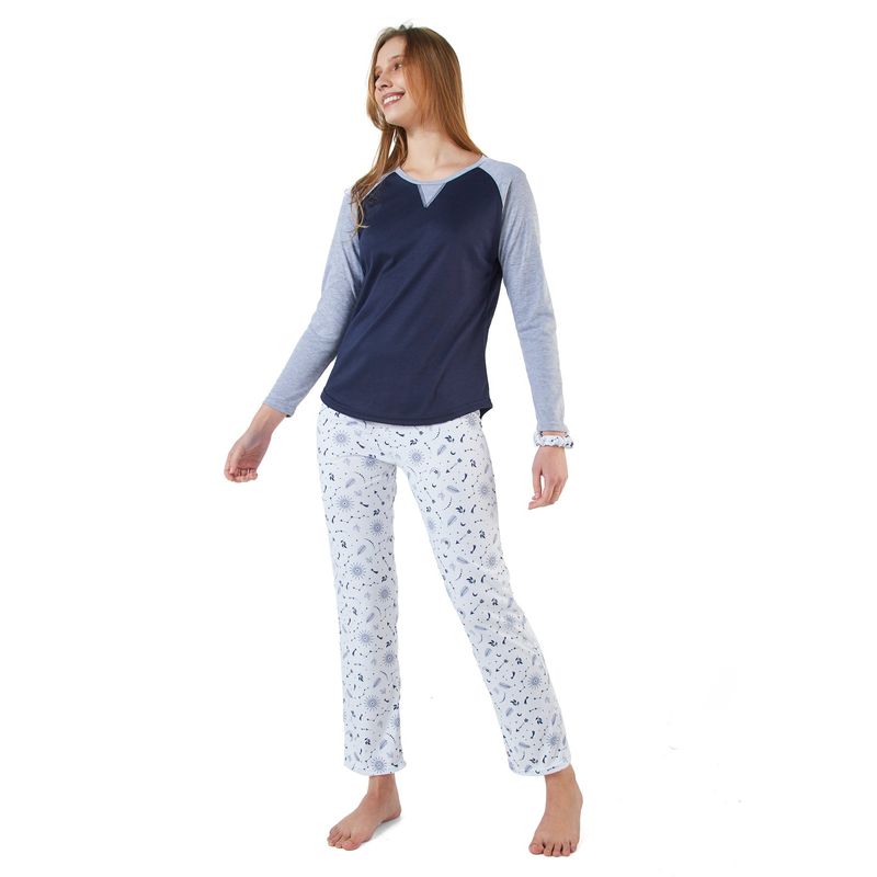 SANTANA - Pijama Mujer Scarlett Azul