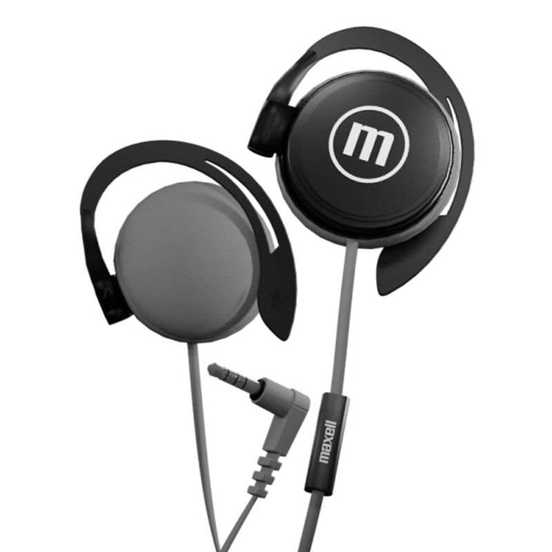 MAXELL - AUDIFO MAXELL EC-155 EAR CLIP FLAT CABLE W MIC Black
