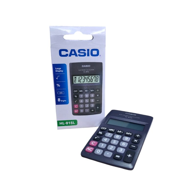 CASIO - Calculadora Casio De Bolsillo Negra De 8 Dígitos - Hl-815l