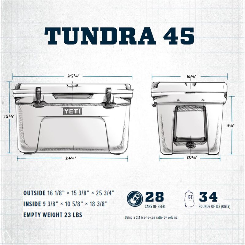 YETI - Nevera YETI Tundra 45 portátil resistente y con gran capacidad