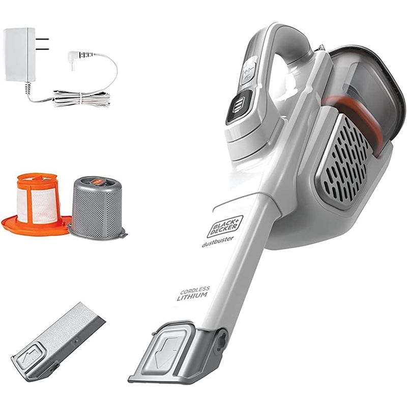BLACK+DECKER - Aspiradora manual e inalámbrica color Blanco 