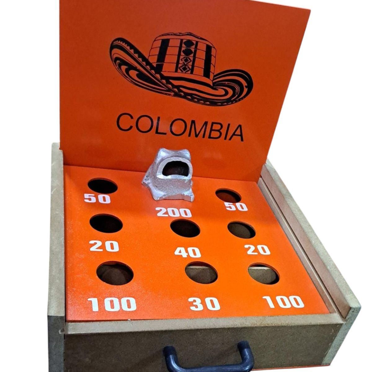GENERICO - Set Juego Bolirana Sapo De Mesa Portátil En Madera 27x27cm
