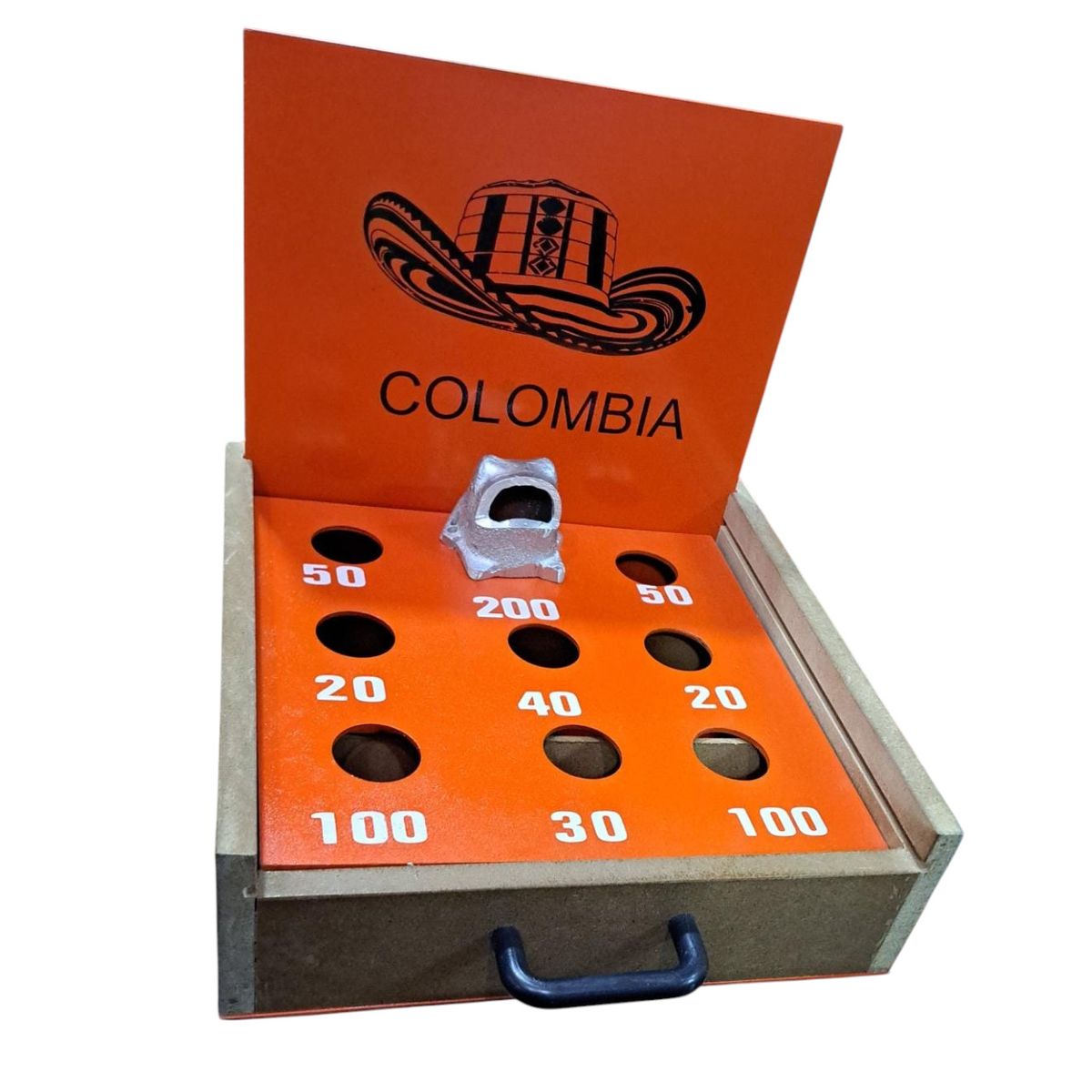 GENERICO - Set Juego Bolirana Sapo De Mesa Portátil En Madera 27x27cm